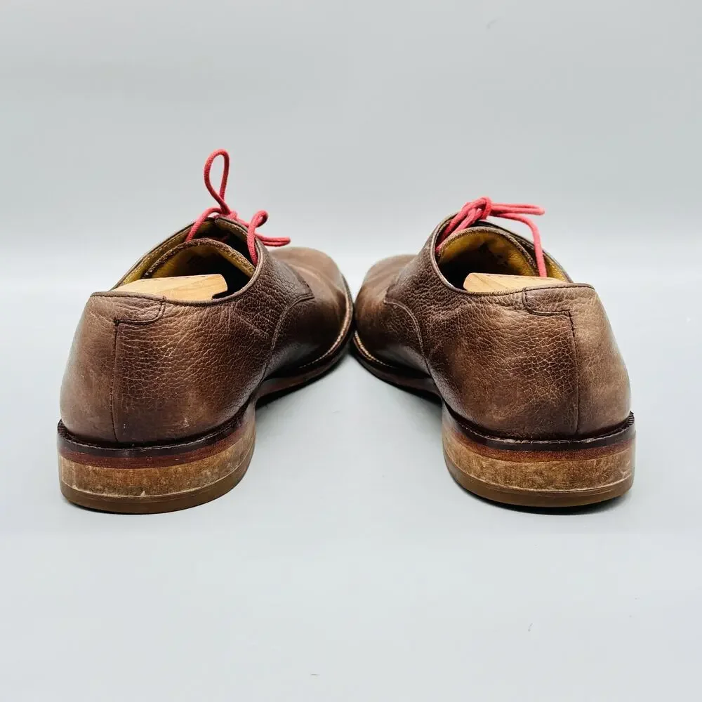Cole Haan Shoes Mens 10 Brown Leather Derby Oxford Lace Up Dress Almond Toe